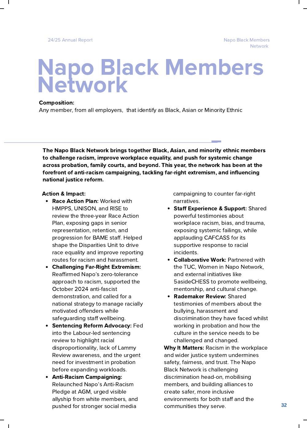 Page 32 of the NAPO annual report 2024/25